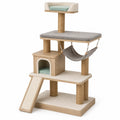 Árbol para gatos de madera con sisal y hamaca