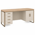 Escritorio de Oficina en MDF y Metal con Cajones en Beige