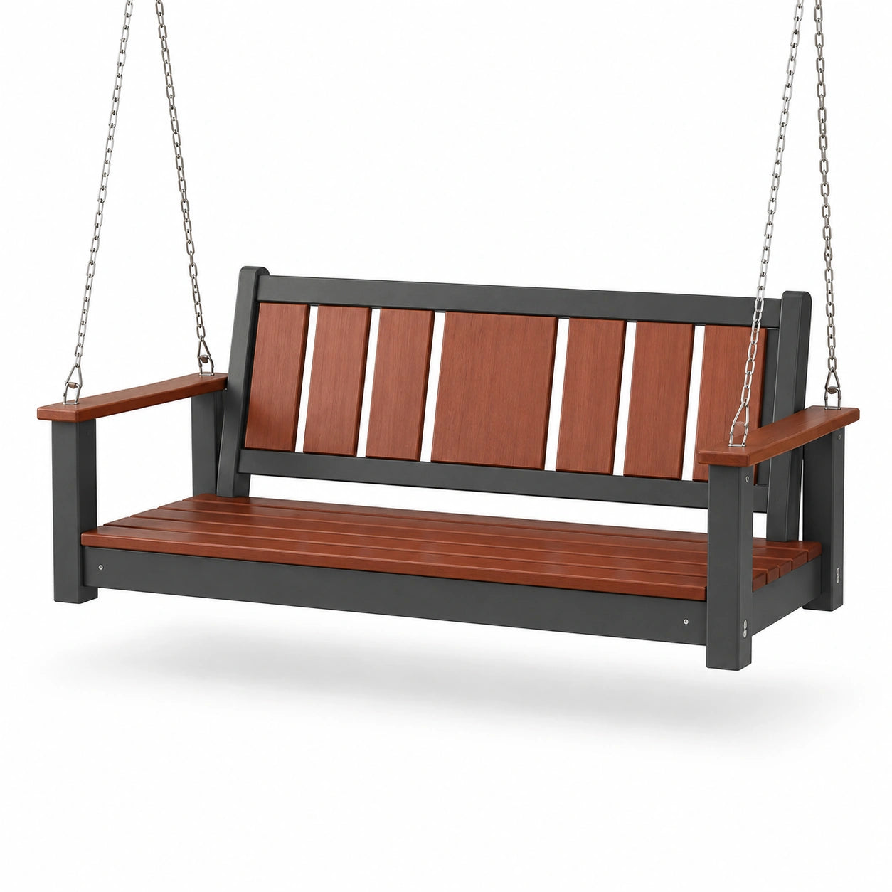 Banco columpio de madera y metal 150 cm