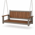 Columpio de jardín de madera y metal marrón 150 cm