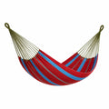Hamaca de Algodón Rayas Rojas y Azules 200x150 cm