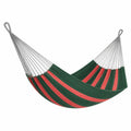 Hamaca de Algodón Rayas Verdes y Rojas 200x100cm