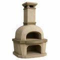 Horno de hormigón con chimenea, Beige