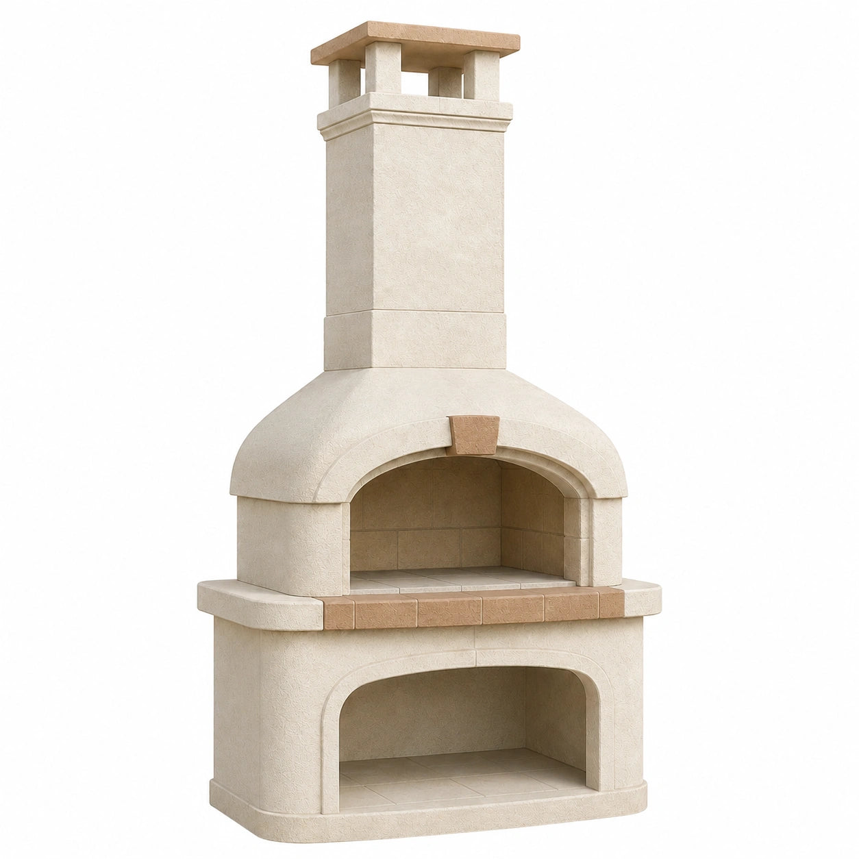 Barbacoa de Exterior de Hormigón Refractario Beige
