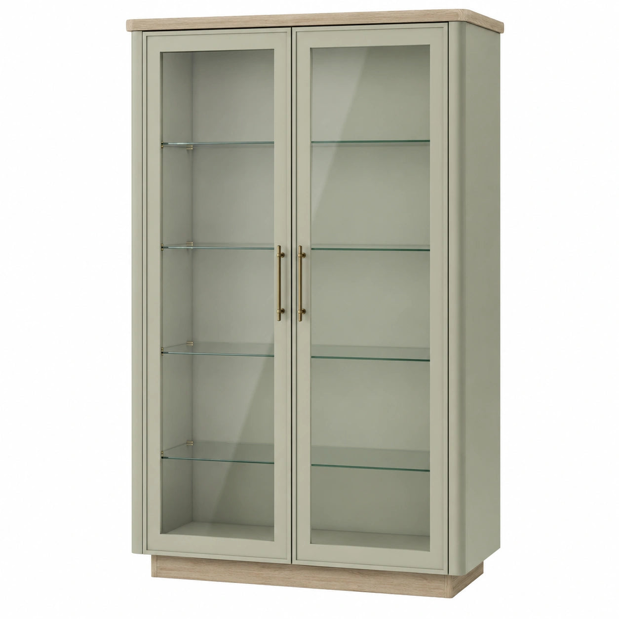 Vitrina de MDF con Puertas de Vidrio Templado y Estantes Ajustables 200x90x40 cm