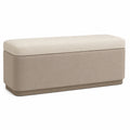 Banco de almacenamiento de tela beige 120x40x45 cm