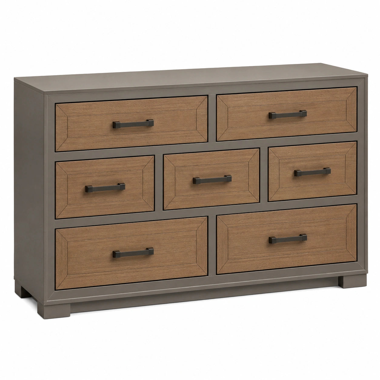 Cajonera de Madera MDF y Roble 7 Cajones Marrón/Gris